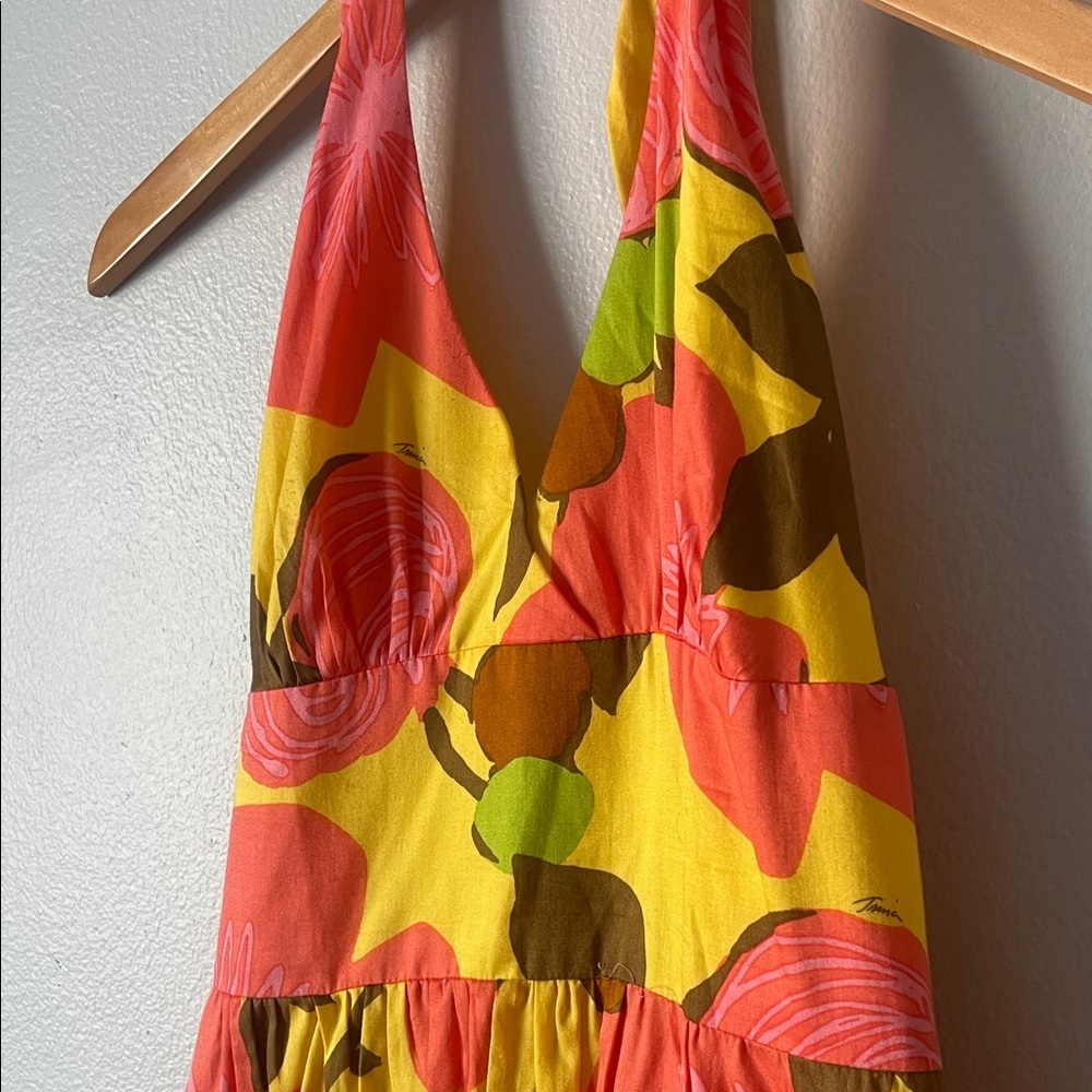 Trina Turk Colorful Floral Halter Dress Size 14 - Picture 7 of 13
